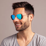 TOM (medium) - doré miroir bleu