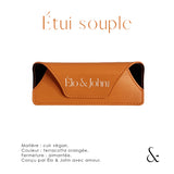 Étui souple cuir végan - terracotta orangée