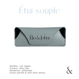 Étui souple cuir végan - bleu ciel