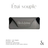 Étui souple cuir végan - gris