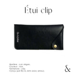 Étui souple clip cuir végan - noir