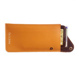 Étui souple clip cuir végan - terracotta orangée