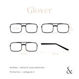 Lunettes de soleil dorées Glover